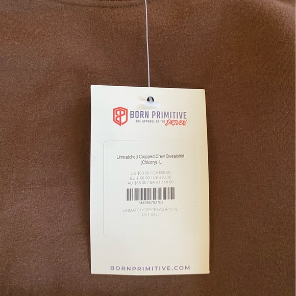 NWT Women’s Born Primitive Chicory Unmatched Cropped Sweatshirt - Picture 6 of 7